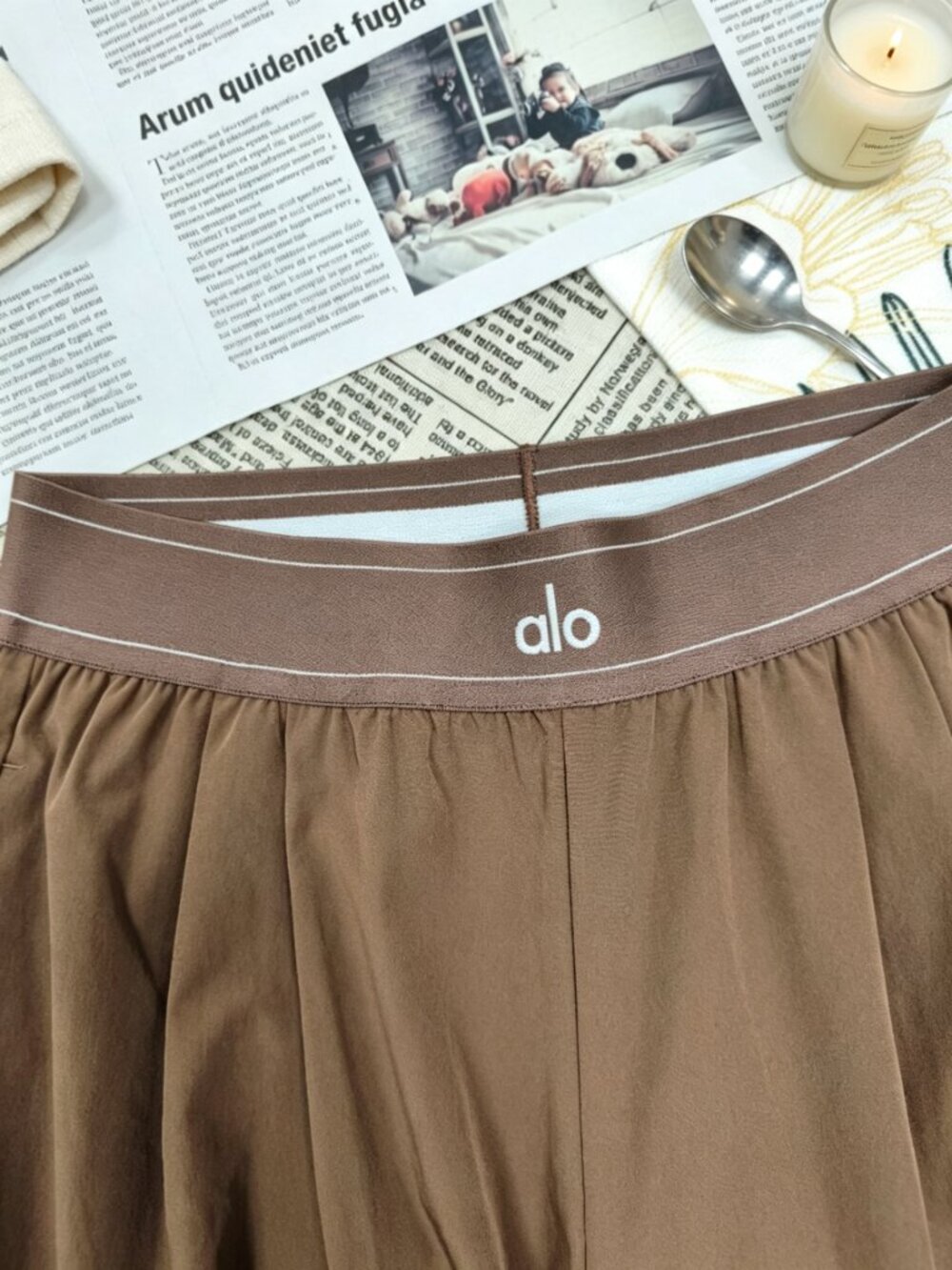 NWT🦔ALO Yoga Espresso Wide Leg Suit Up Pants 30" Inseam - Picture 3 of 6